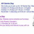 All Saints Day & All Souls Day  