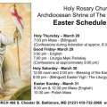 Easter Schedule 2024         