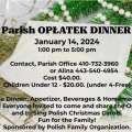 Parish OPŁATEK DINNER, January 14, 2024   